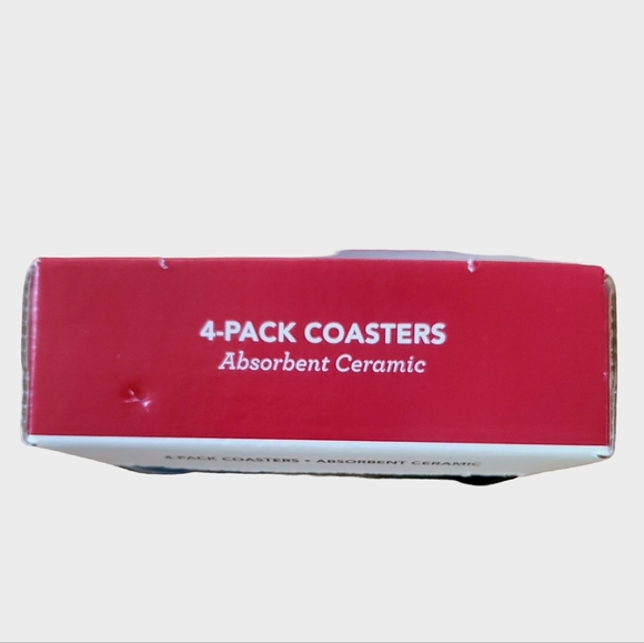 North Dakota State University Bison Ceramic Coasters Pack of 4 NIP - Picture 2 of 2